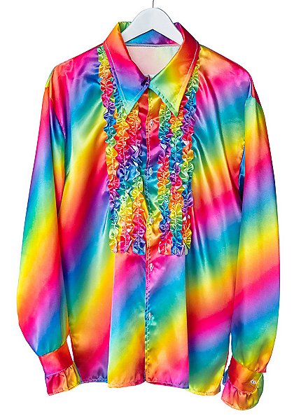 Schlager star ruffle shirt rainbow